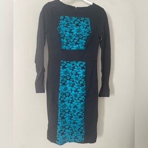 Tracy Reese Black and Blue Floral Dress